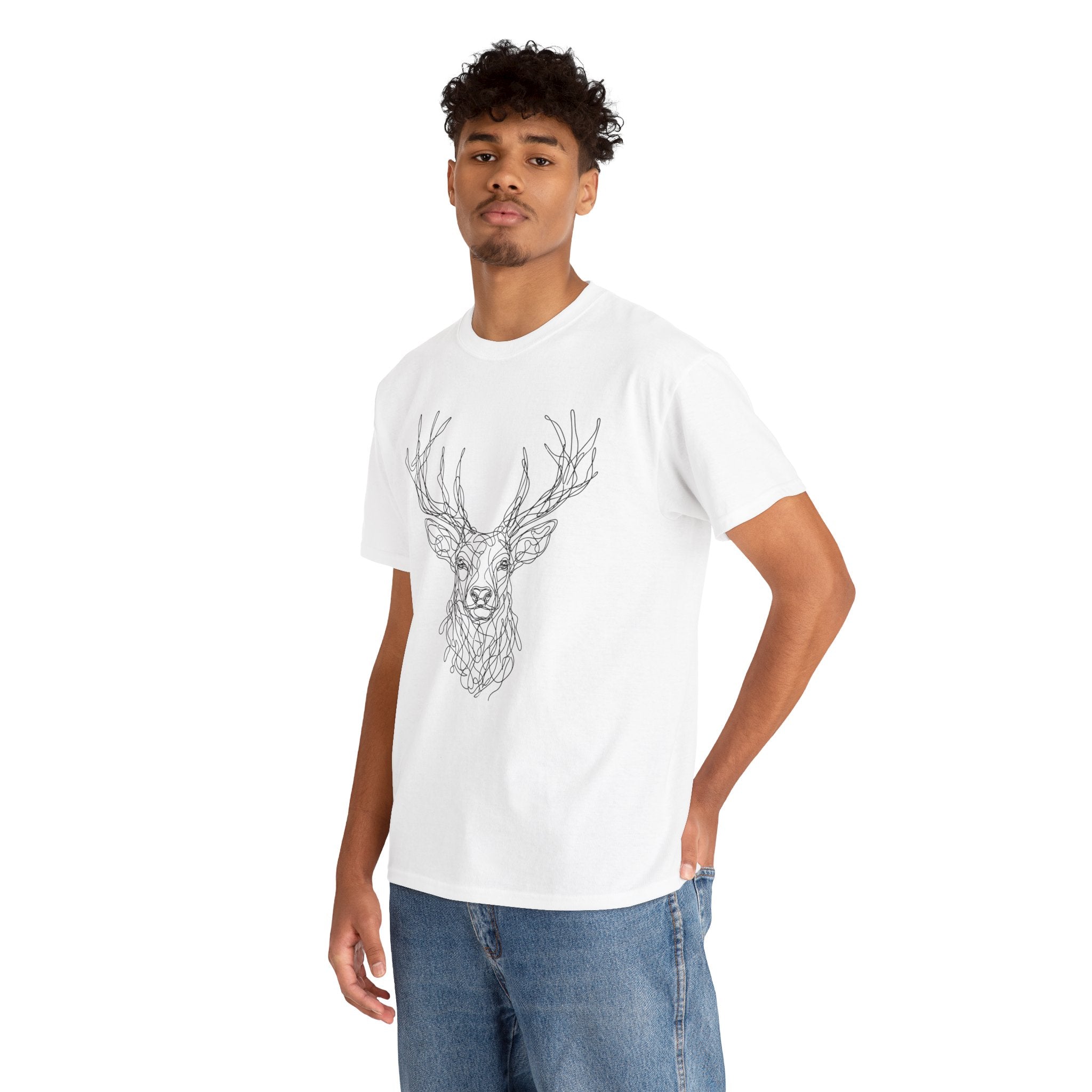 "Elk Spirit" – Original Scribble Art Tee