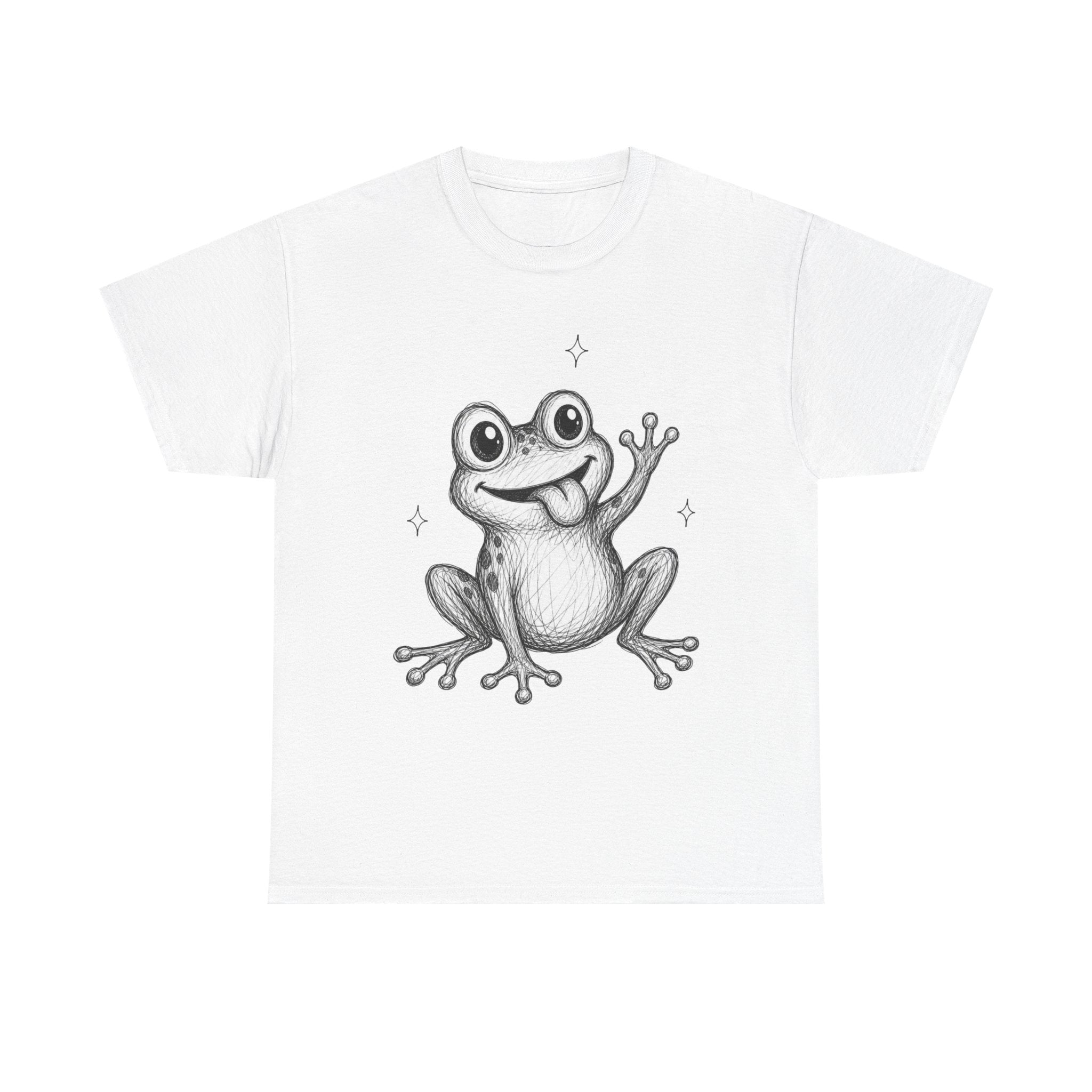 "Happy Hopper" Frog – Original Scribble Art Tee
