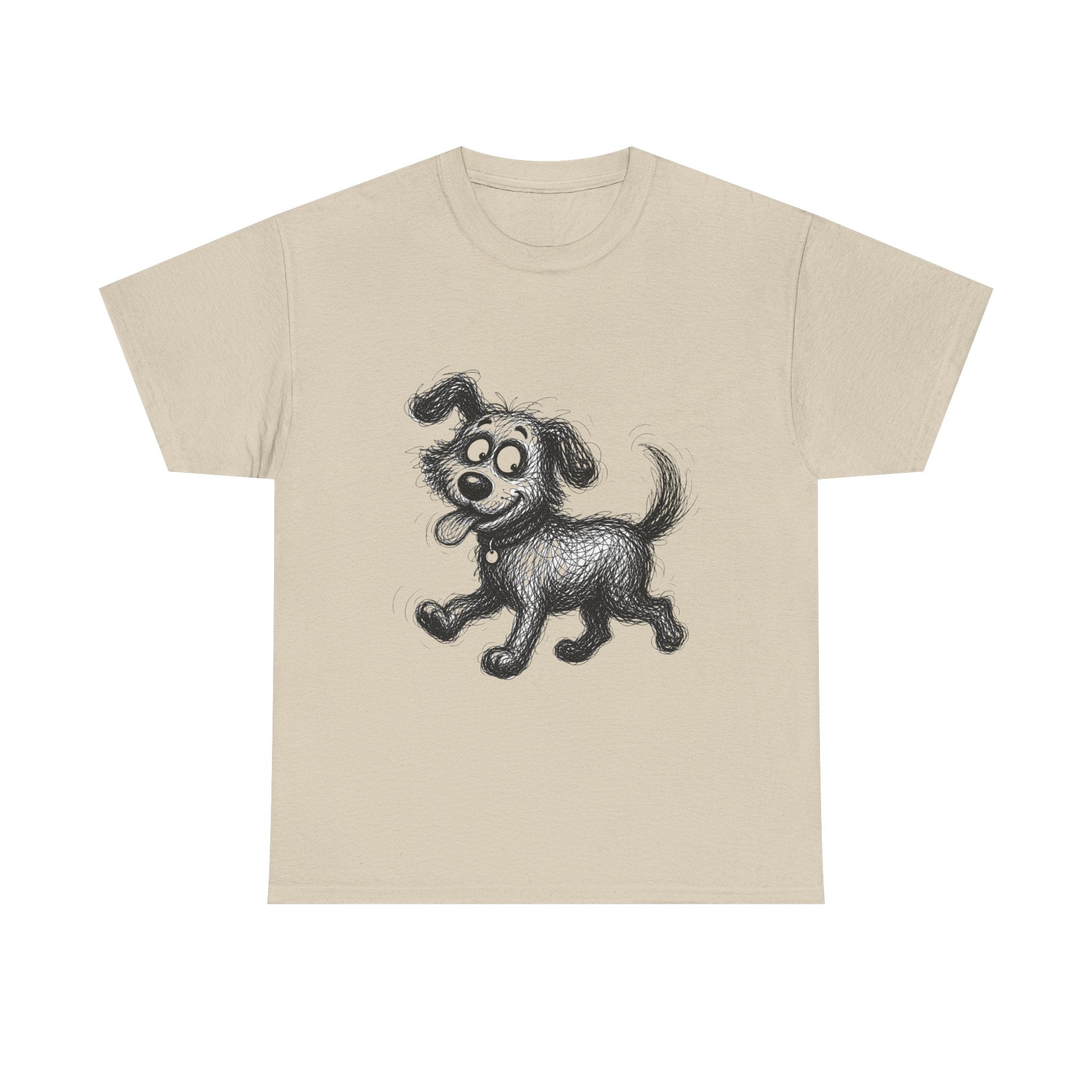 "Happy Pup" – Original Scribble Art Tee