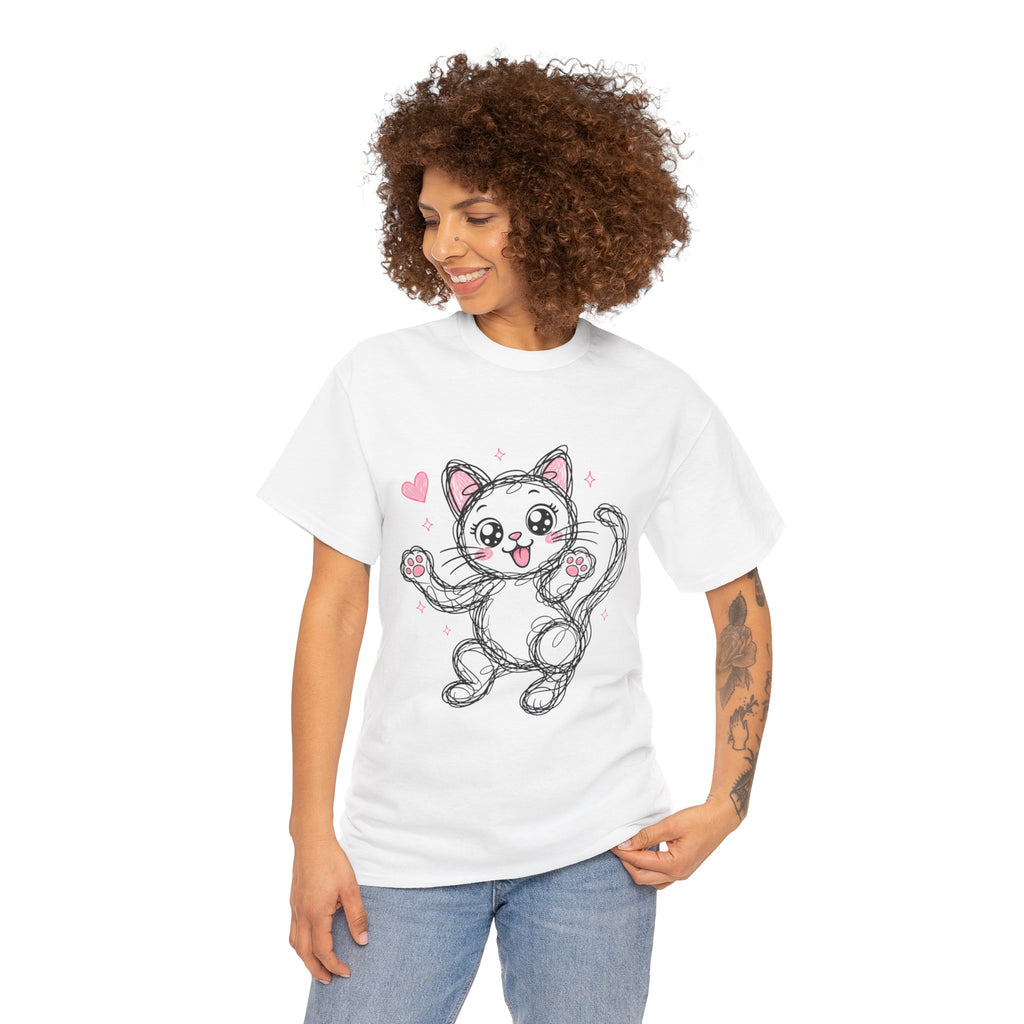 "Sweet Kitty" – Original Scribble Art Tee