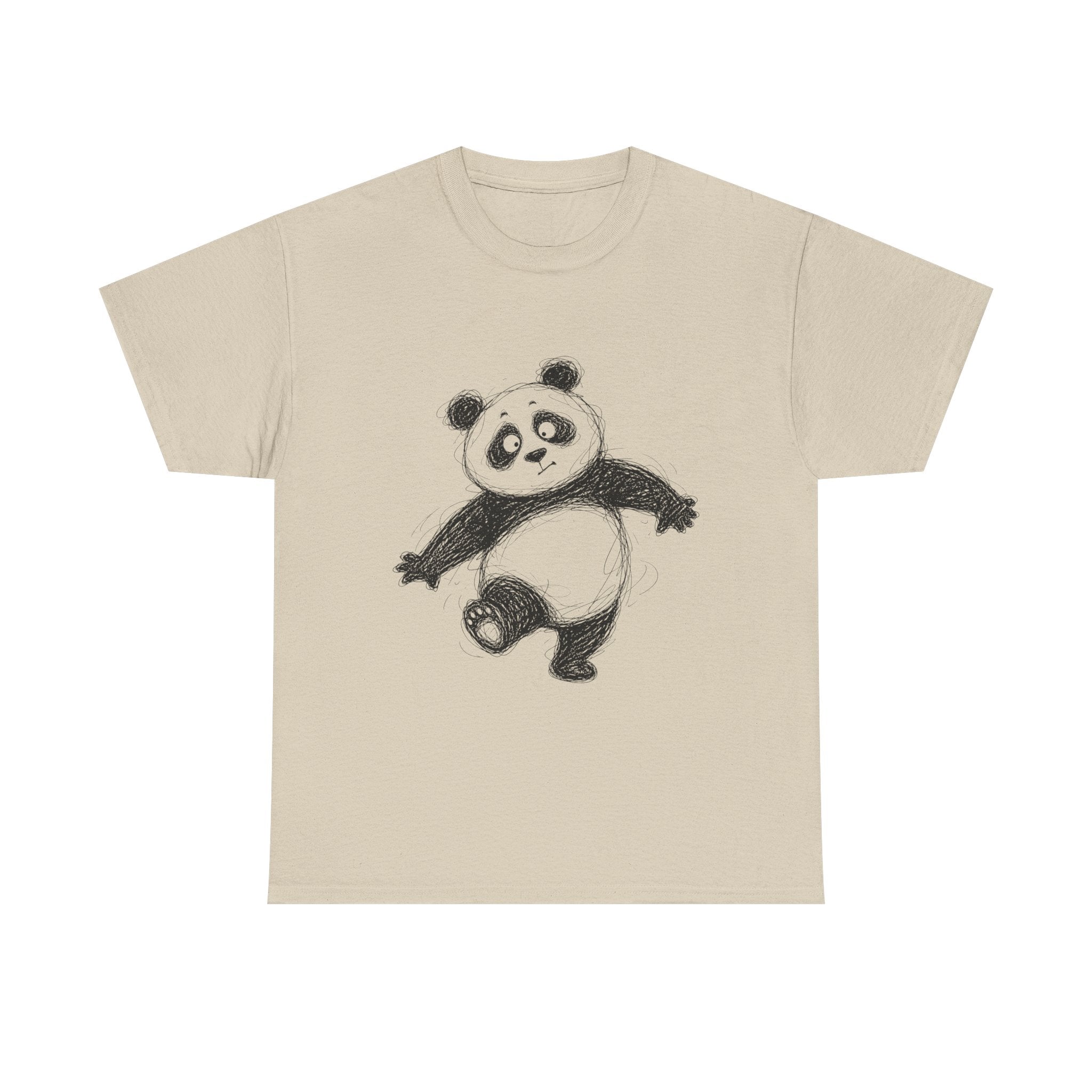 "Playful Panda" – Original Scribble Art Tee