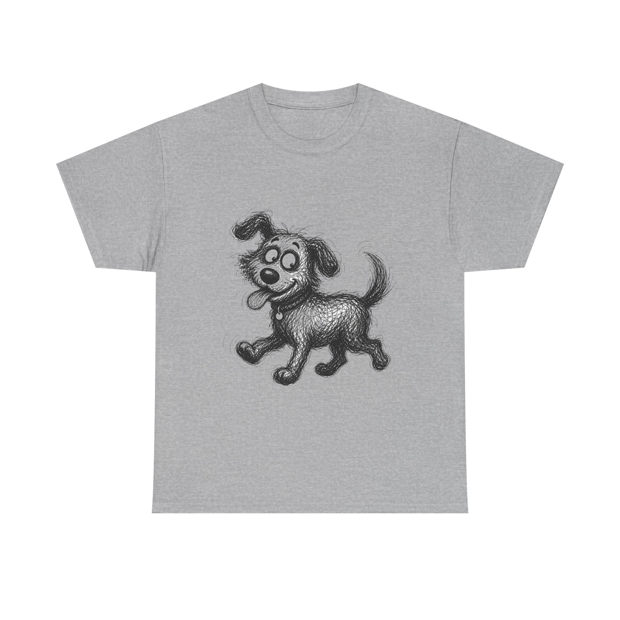 "Happy Pup" – Original Scribble Art Tee
