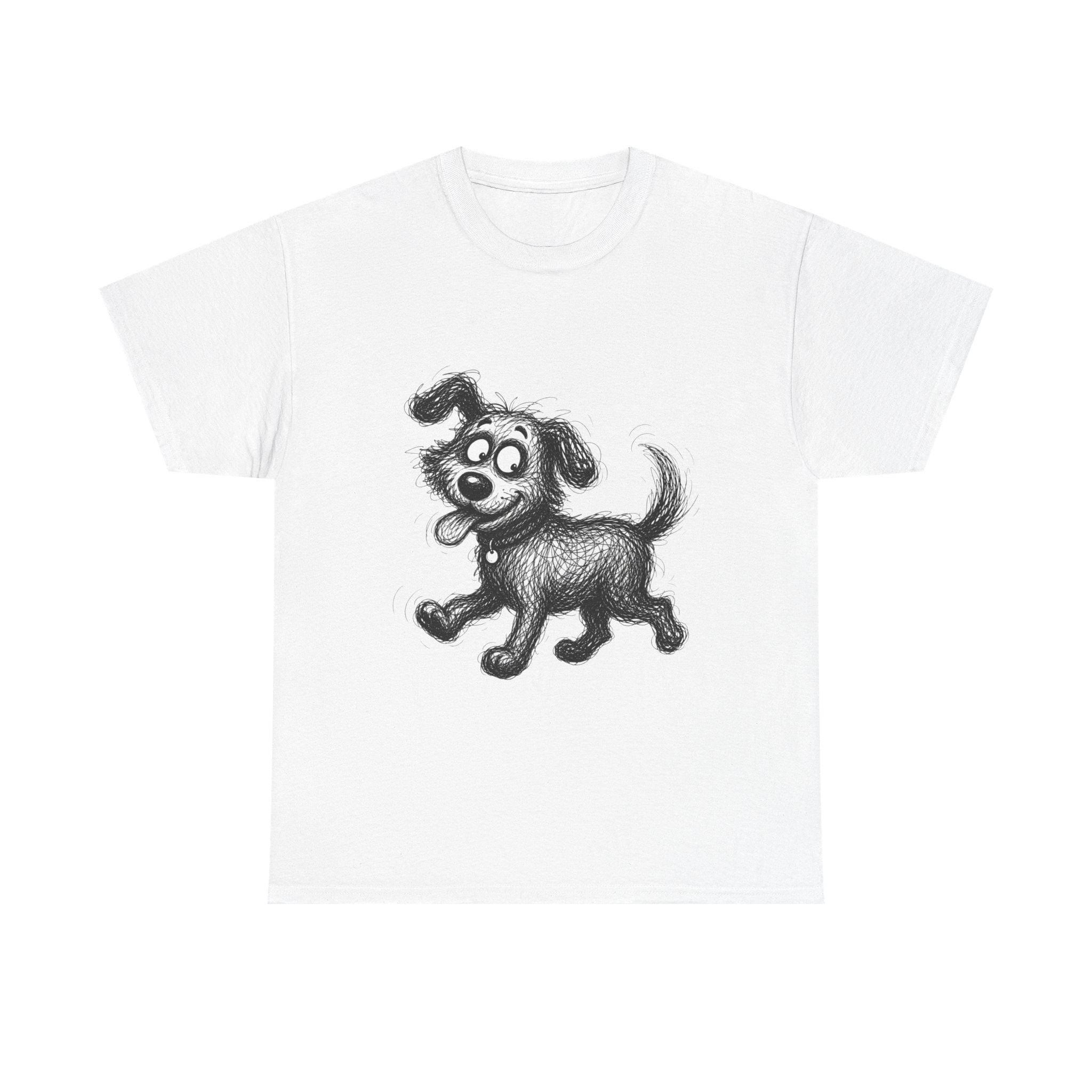"Happy Pup" – Original Scribble Art Tee