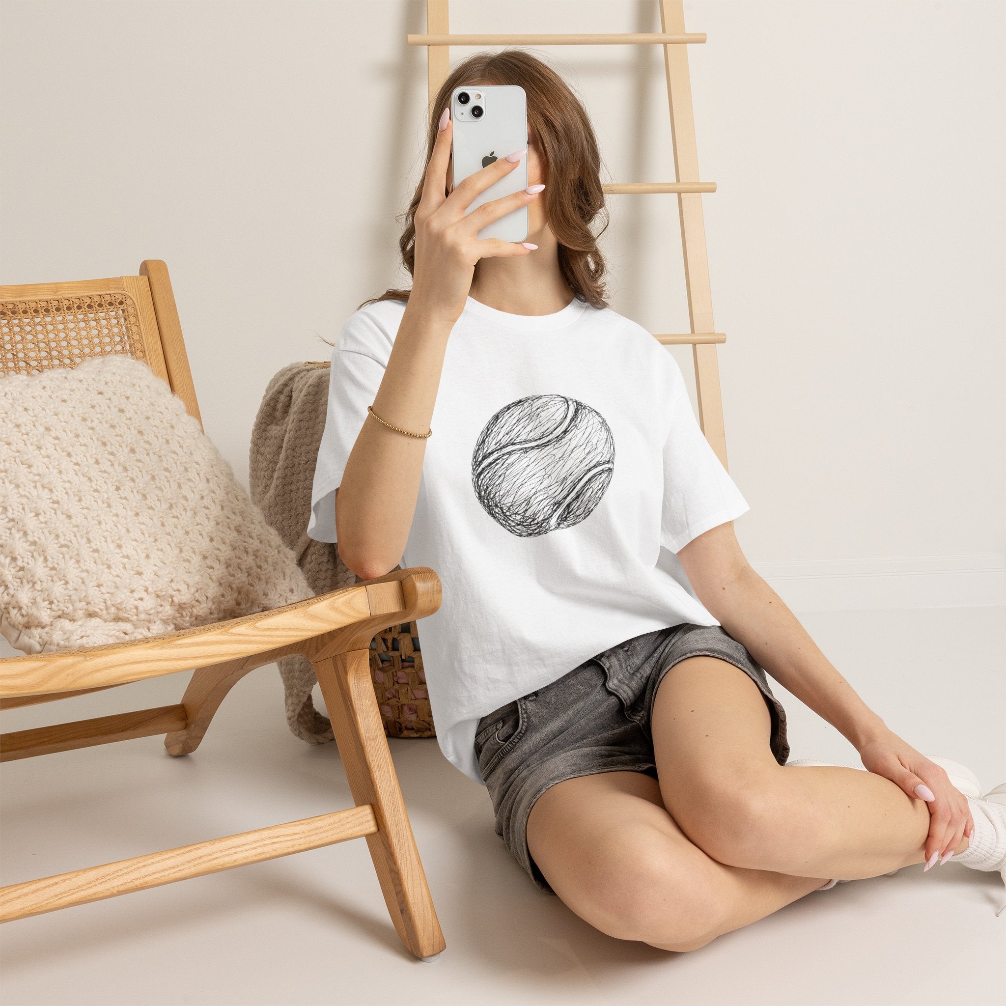 "Tennis Ball" – Original Scribble Art Tee