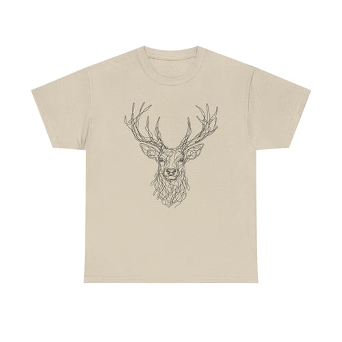 "Elk Spirit" – Original Scribble Art Tee