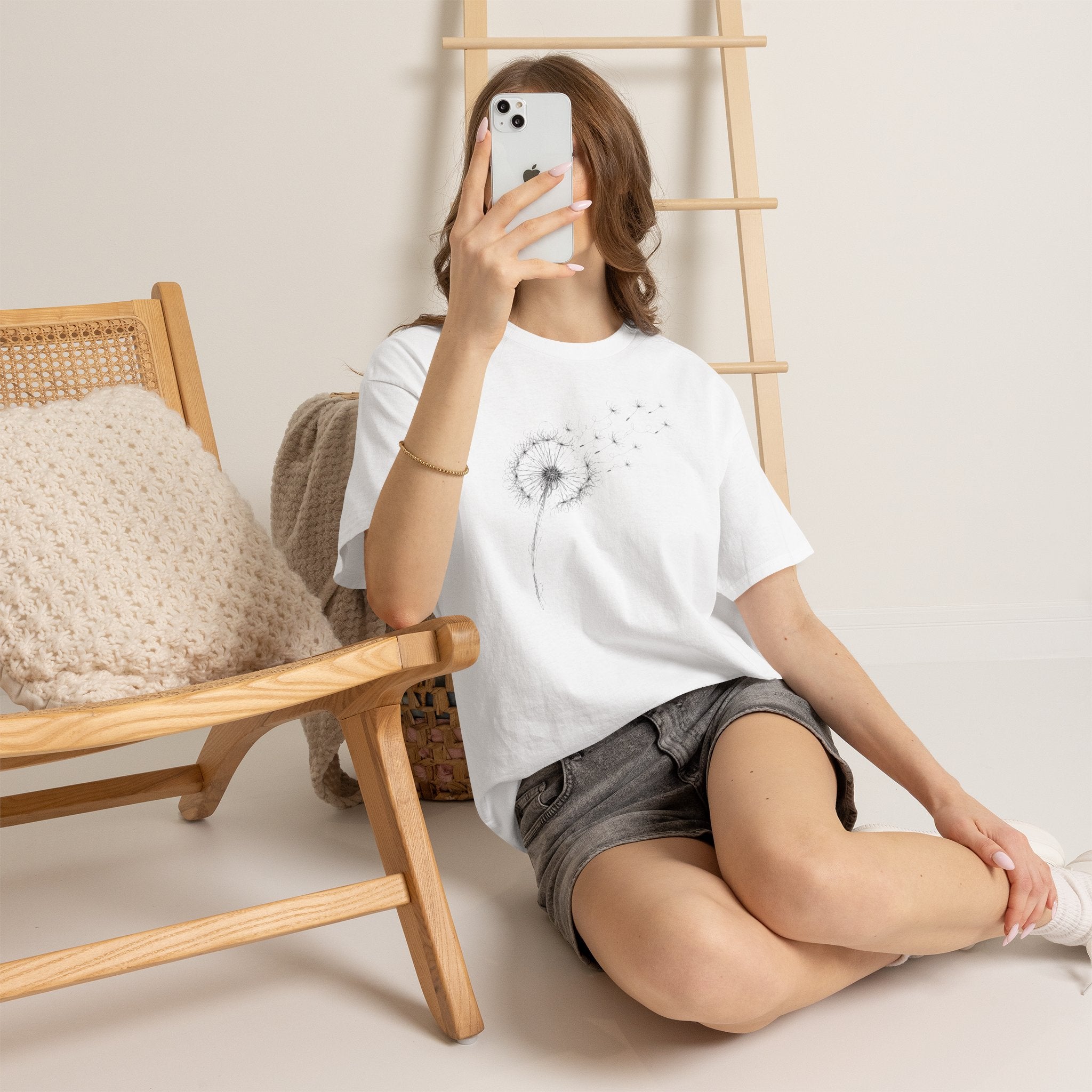 "Dandelion Dreams" – Original Scribble Art Tee