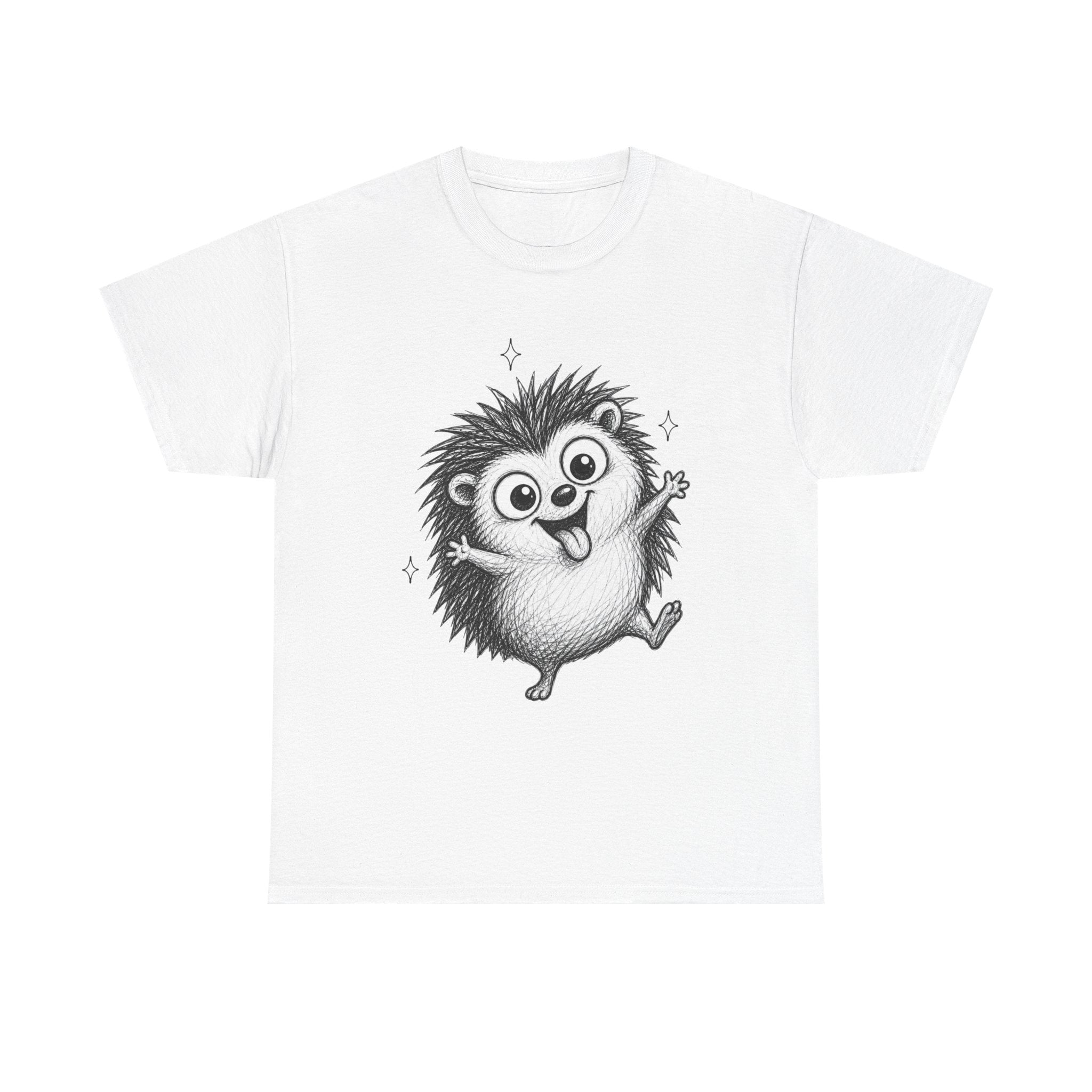 "Happy Hedgehog" – Original Scribble Art Tee