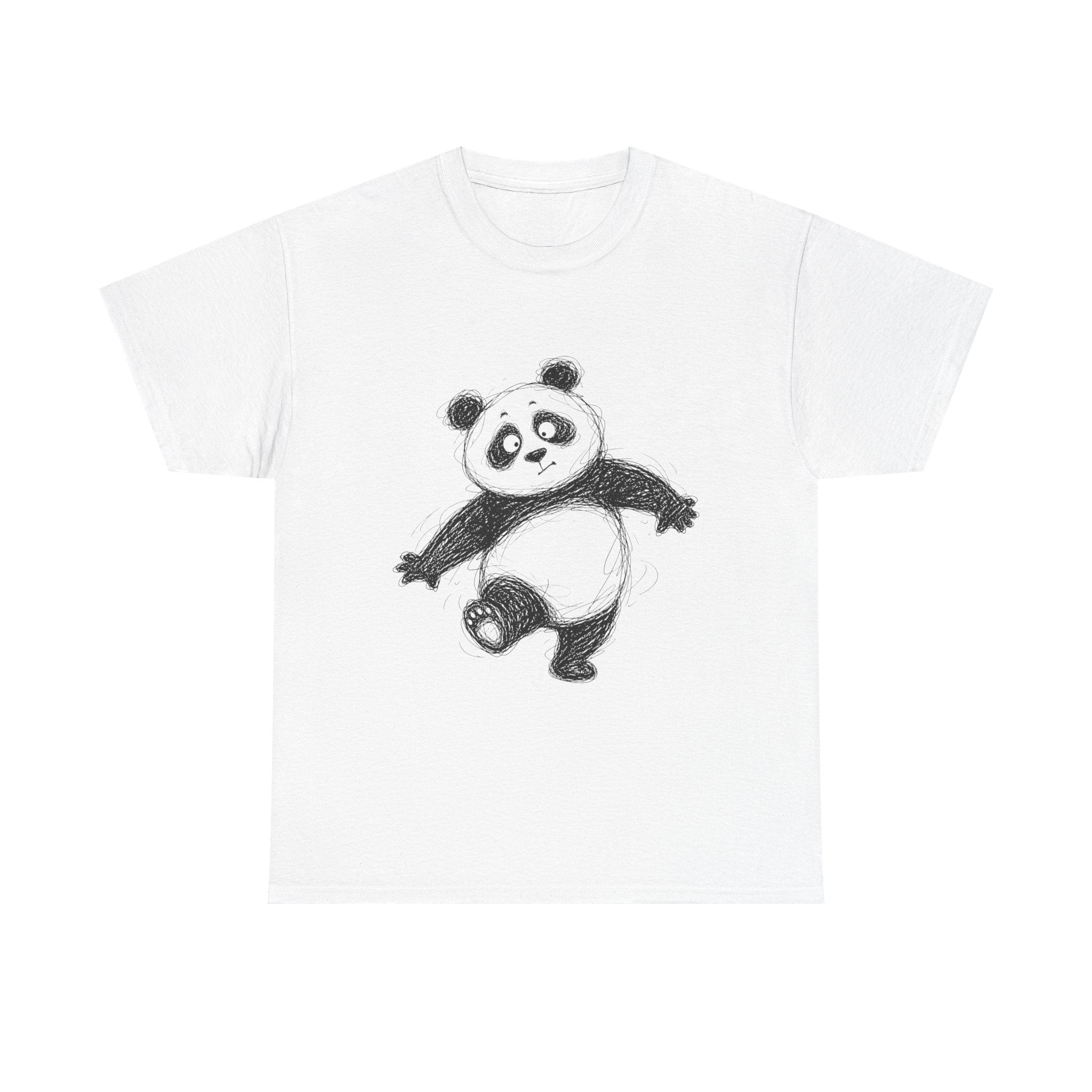 "Playful Panda" – Original Scribble Art Tee