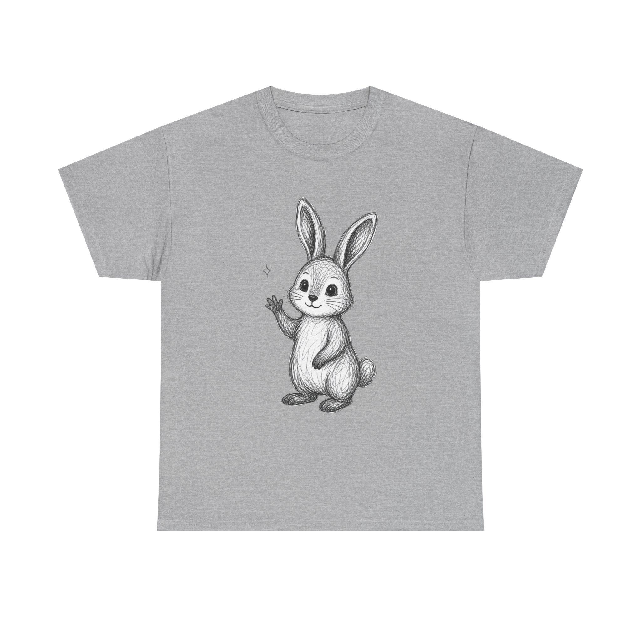 "Hello Friend" Bunny – Original Scribble Art Tee