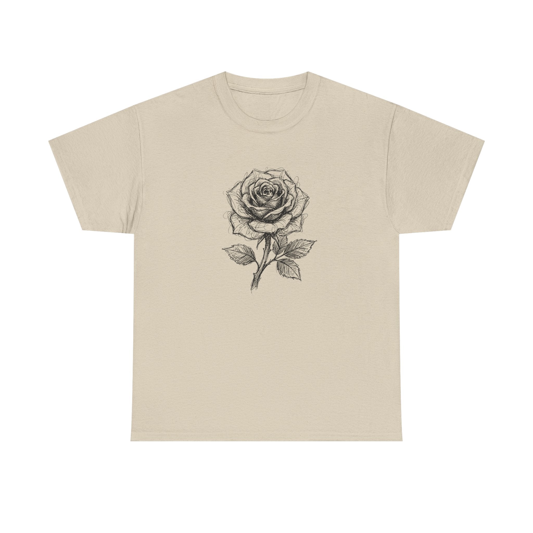 "Inked Rose" – Original Scribble Art Tee