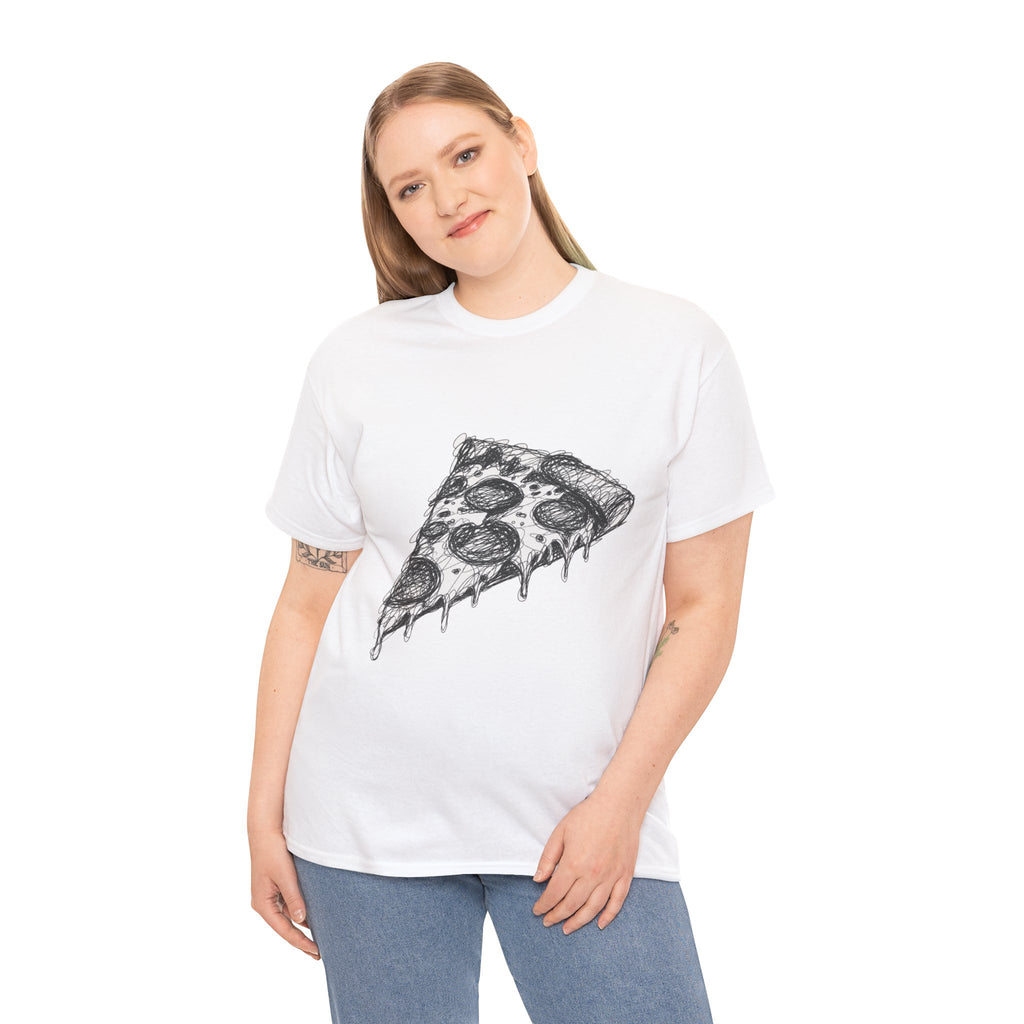 "Cheesy Slice" – Original Scribble Art Tee