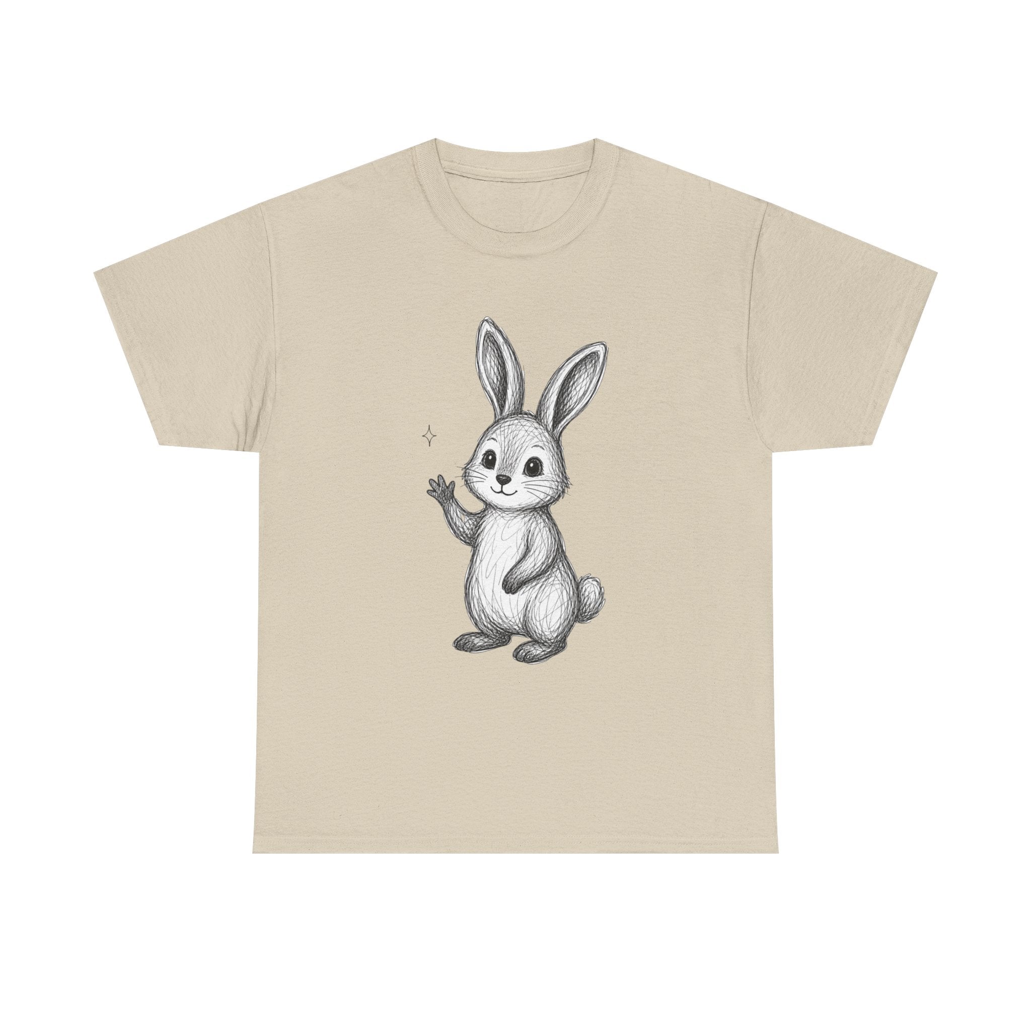 "Hello Friend" Bunny – Original Scribble Art Tee