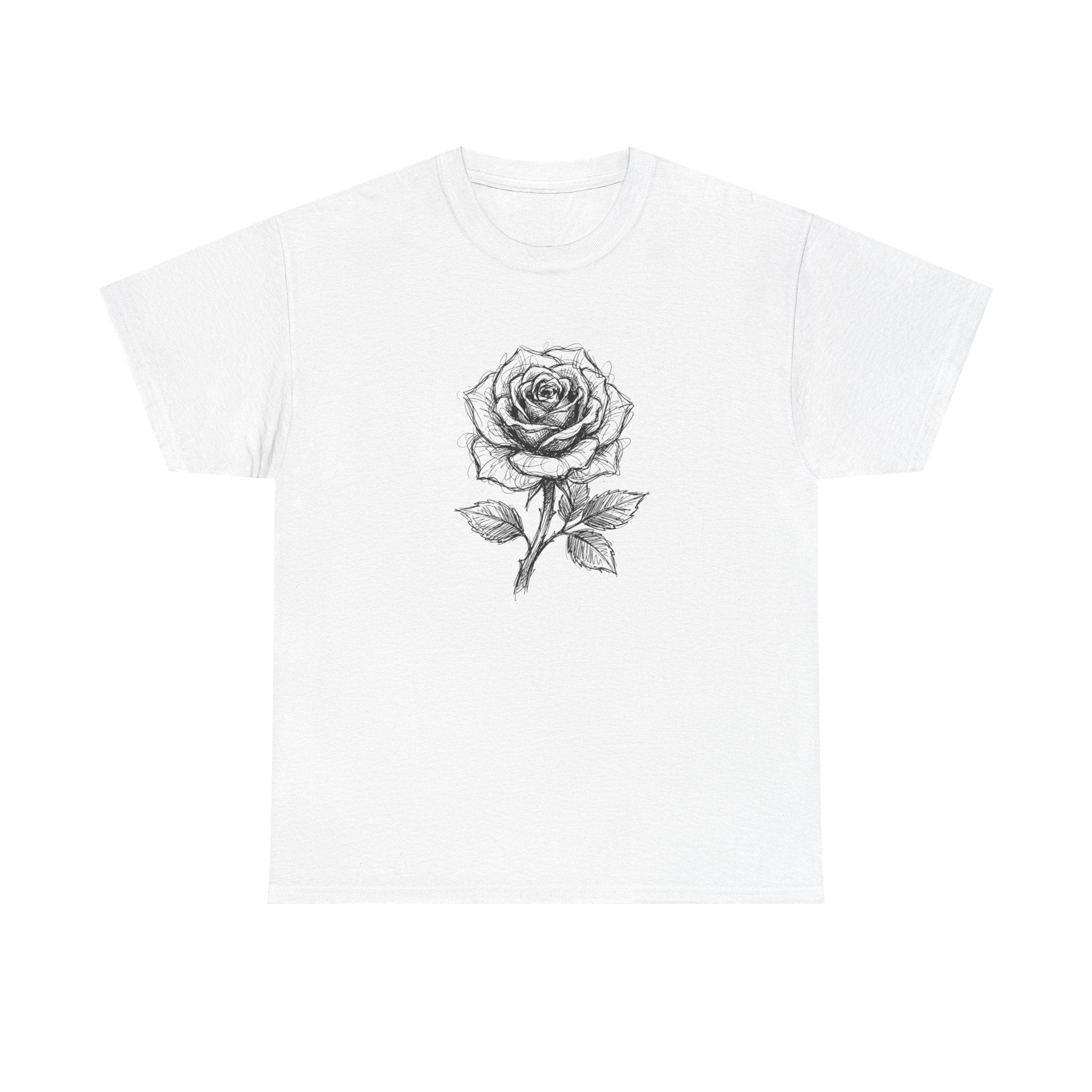 "Inked Rose" – Original Scribble Art Tee
