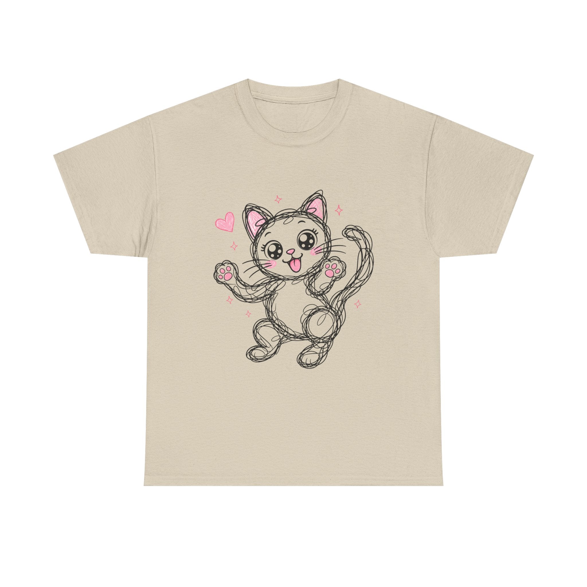 "Sweet Kitty" – Original Scribble Art Tee
